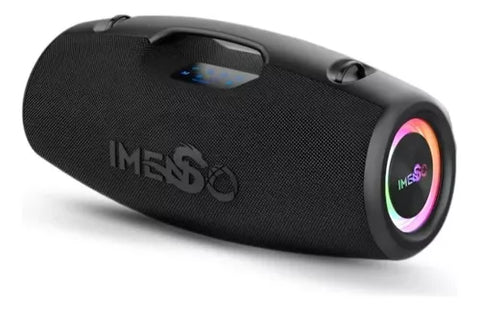 Explosão de som e cores com a Caixa de som Bluetooth IMS-X26 preta!