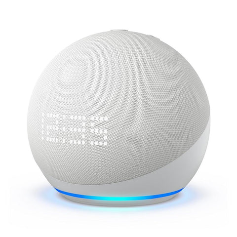 Echo Dot 5ª geração com Relógio | Smart speaker com Alexa | Display de LED ainda melhor | Cor Branca