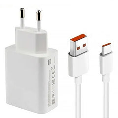 Carregador Ultra Rápido Type A 33w com Cabo Branco