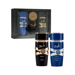Kit Perfume Lattafa Asad 100ml + Asad Zanzibar 100ml Árabe Original Com Nota Fiscal E Selo Lattafa Edição Limitada Presente Ideal